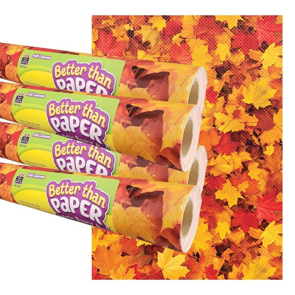 Teacher Created Resources Fall Leaves Better Than Paper Bulletin Board Roll, 4ft. x 12ft., 4PK TCR32440 - main